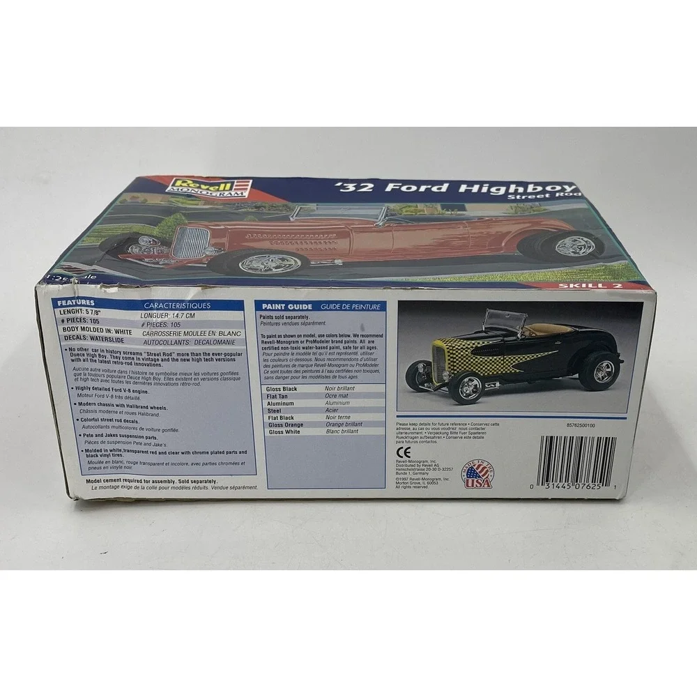Revell 85-7625 1932 Ford Highboy Street Rod Kit 1/25‎ Model Car Mountain NIOB